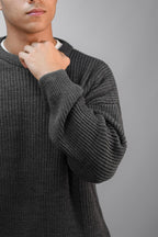 Crewneck knit sweater