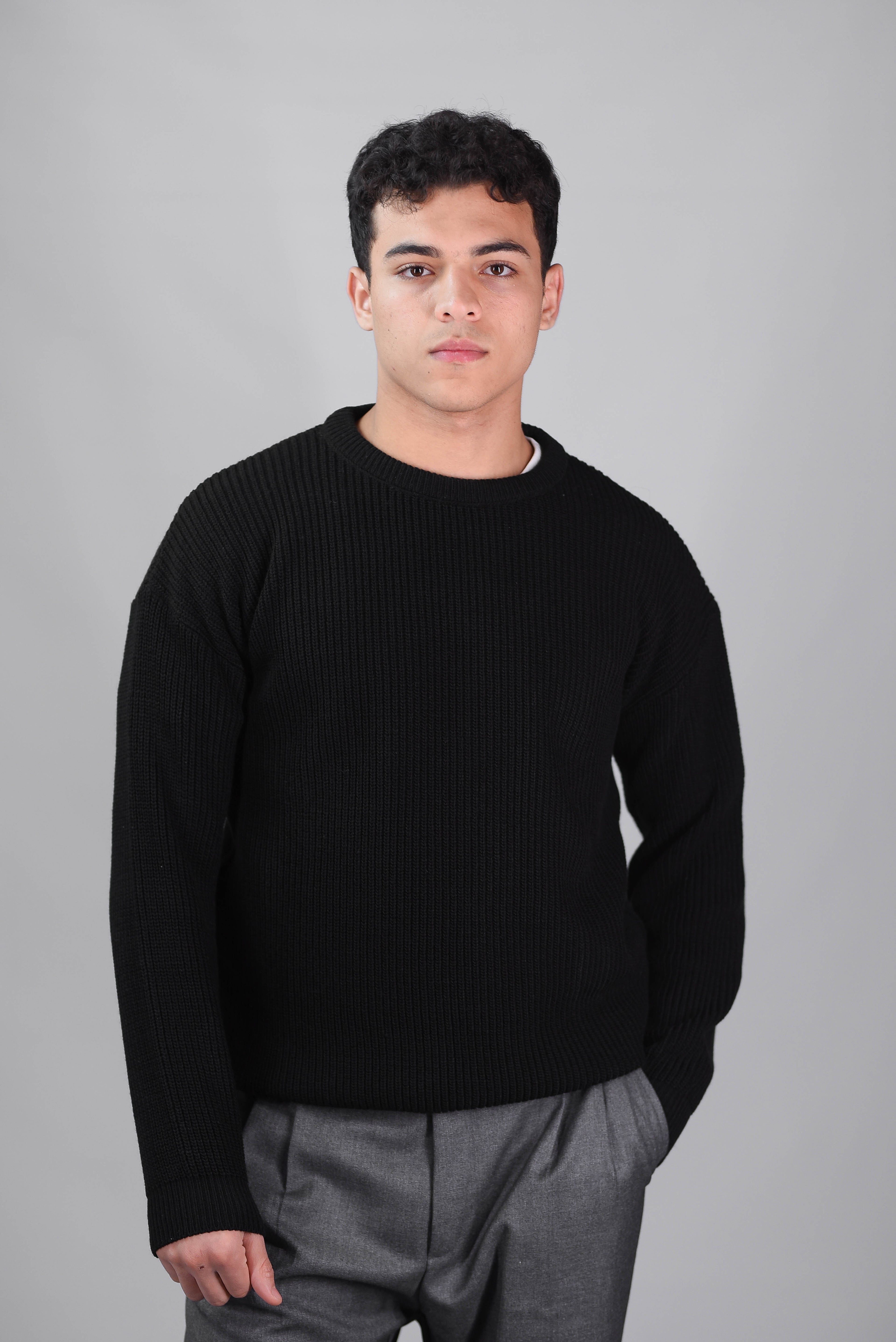 Crewneck knit sweater