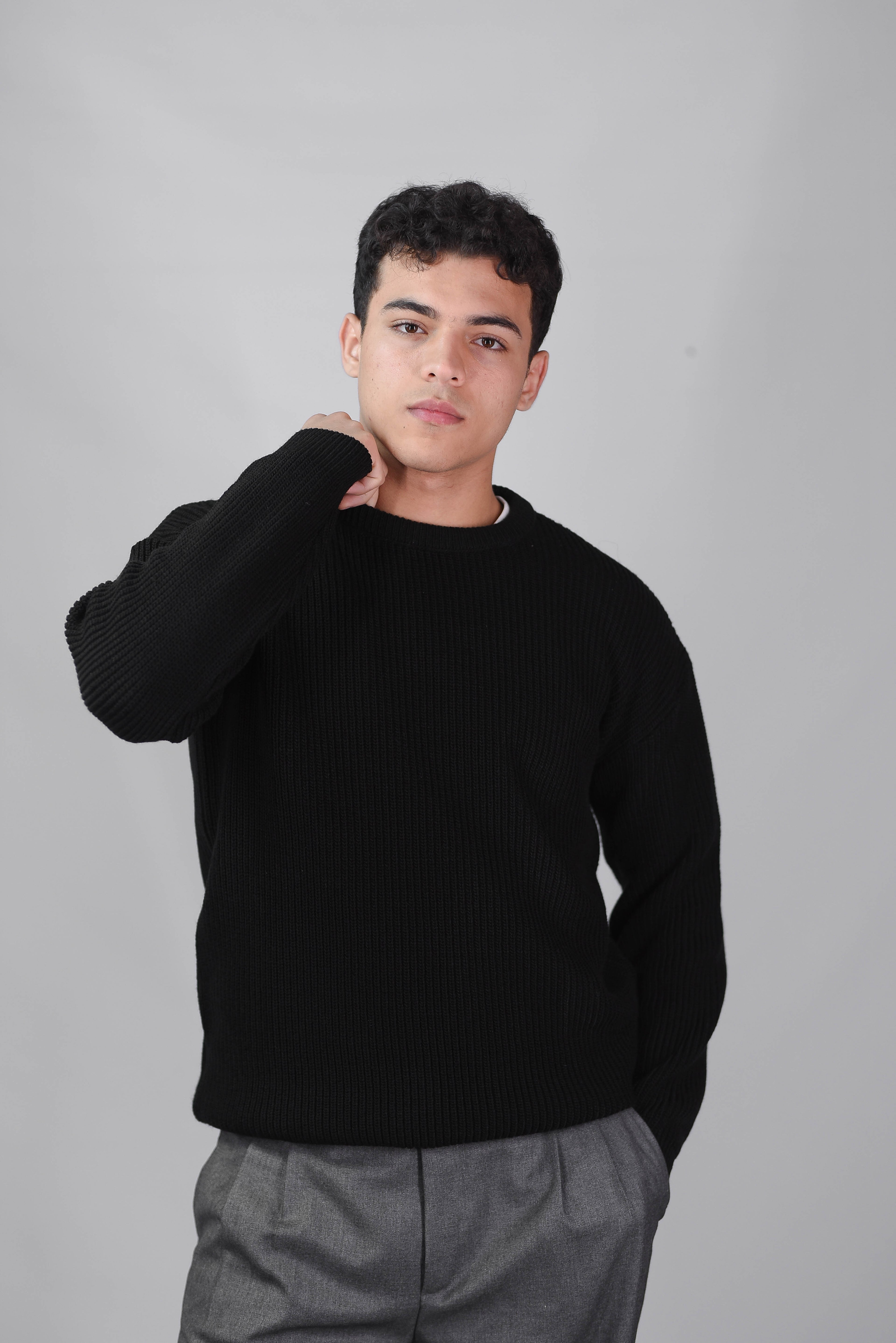 Crewneck knit sweater